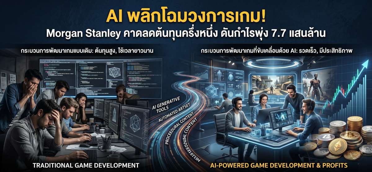 AI พลิกวงการเกม! หั่นต้นทุน 50% ดันกำไรพุ่ง 7.7 แสนล้าน