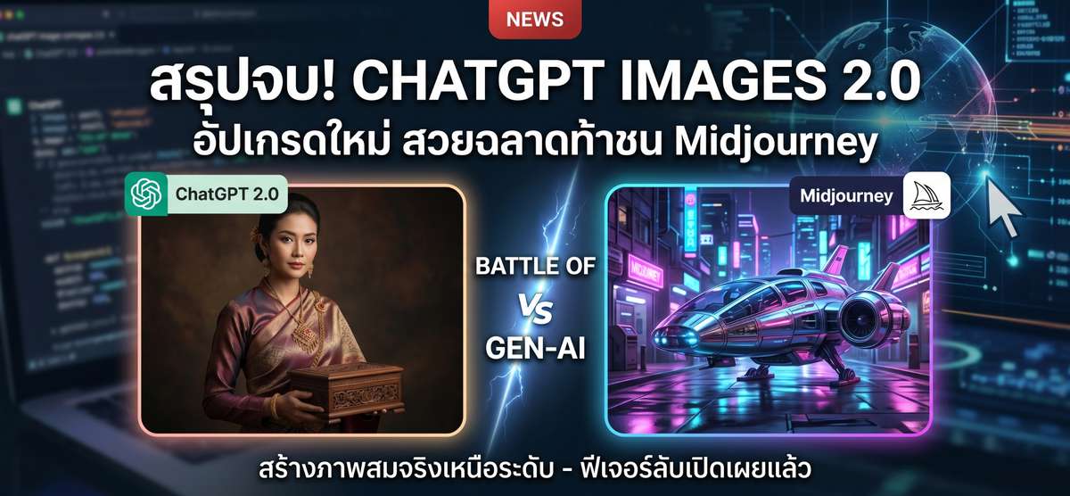 สรุปจบ! ChatGPT Images 2.0 อัปเกรดใหม่ สวยฉลาดท้าชน Midjourney