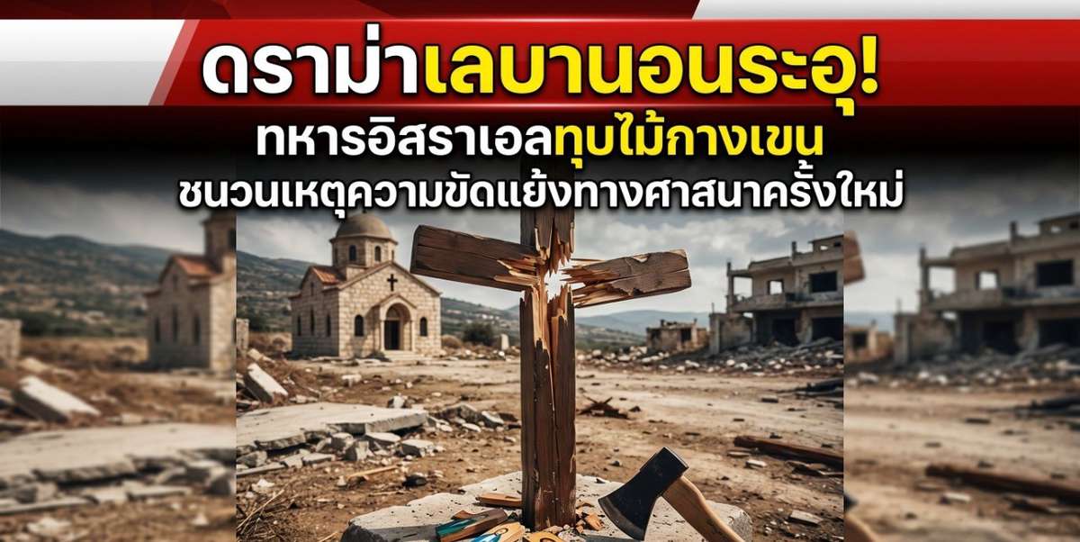 เลบานอนเดือด! อิสราเอลทุบไม้กางเขน ชนวนศึกศาสนาครั้งใหม่