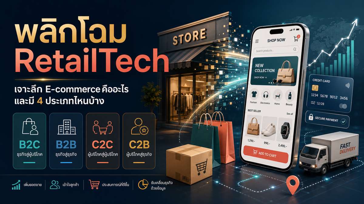 พลิกโฉม RetailTech เจาะลึก E-commerce คืออะไร และมี 4 ประเภทไหนบ้าง