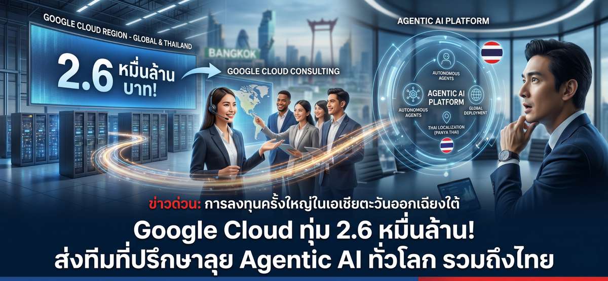 Google Cloud ทุ่ม 2.6 หมื่นล้าน! ส่งที่ปรึกษา AI บุกไทย-ทั่วโลก