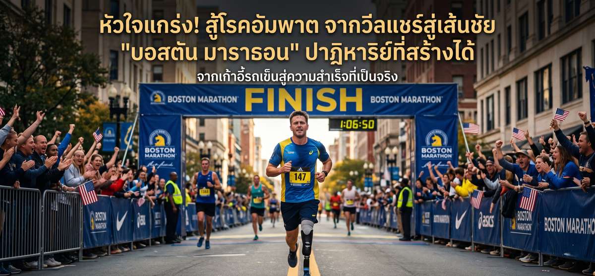 ปาฏิหาริย์บอสตัน! จากอัมพาตสู่เส้นชัย มาราธอนเปลี่ยนชีวิต