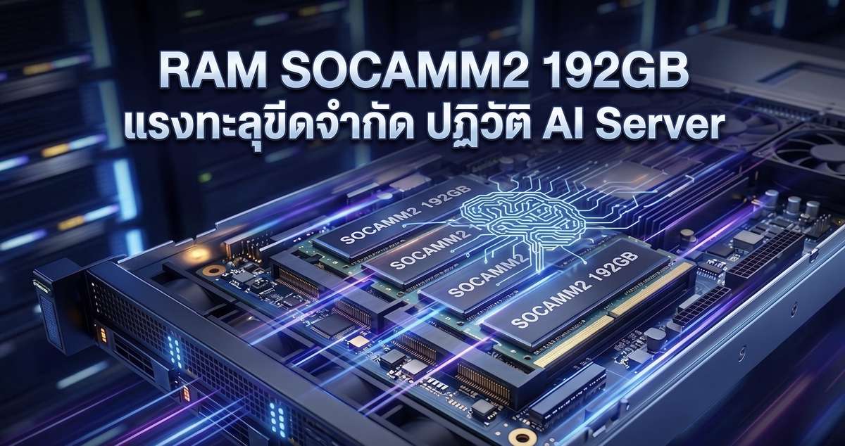 RAM SOCAMM2 192GBRAM SOCAMM2 192GB แรงทะลุขีดจำกัด ปฏิวัติ AI Server
