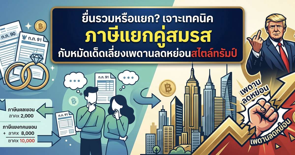 ยื่นรวมหรือแยก? เจาะเทคนิค ภาษีแยกคู่สมรส กับหมัดเด็ดเลี่ยงเพดานลดหย่อนสไตล์ทรัมป์