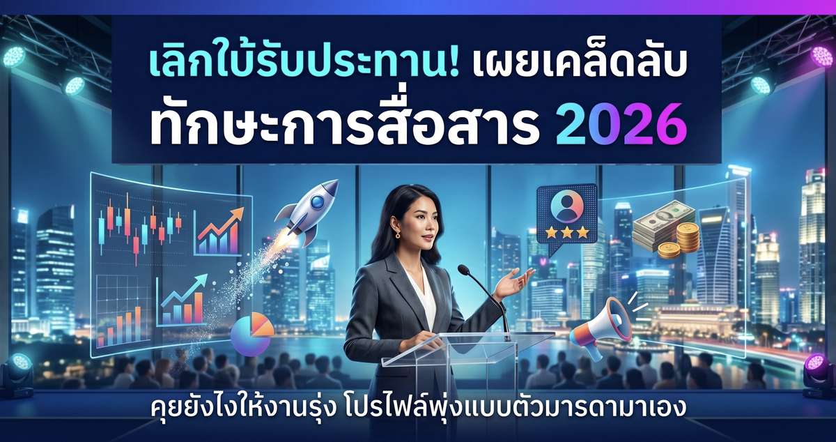เลิกใบ้รับประทาน! เผยเคล็ดลับ ทักษะการสื่อสาร 2026 คุยยังไงให้งานรุ่ง โปรไฟล์พุ่งแบบตัวมารดามาเอง