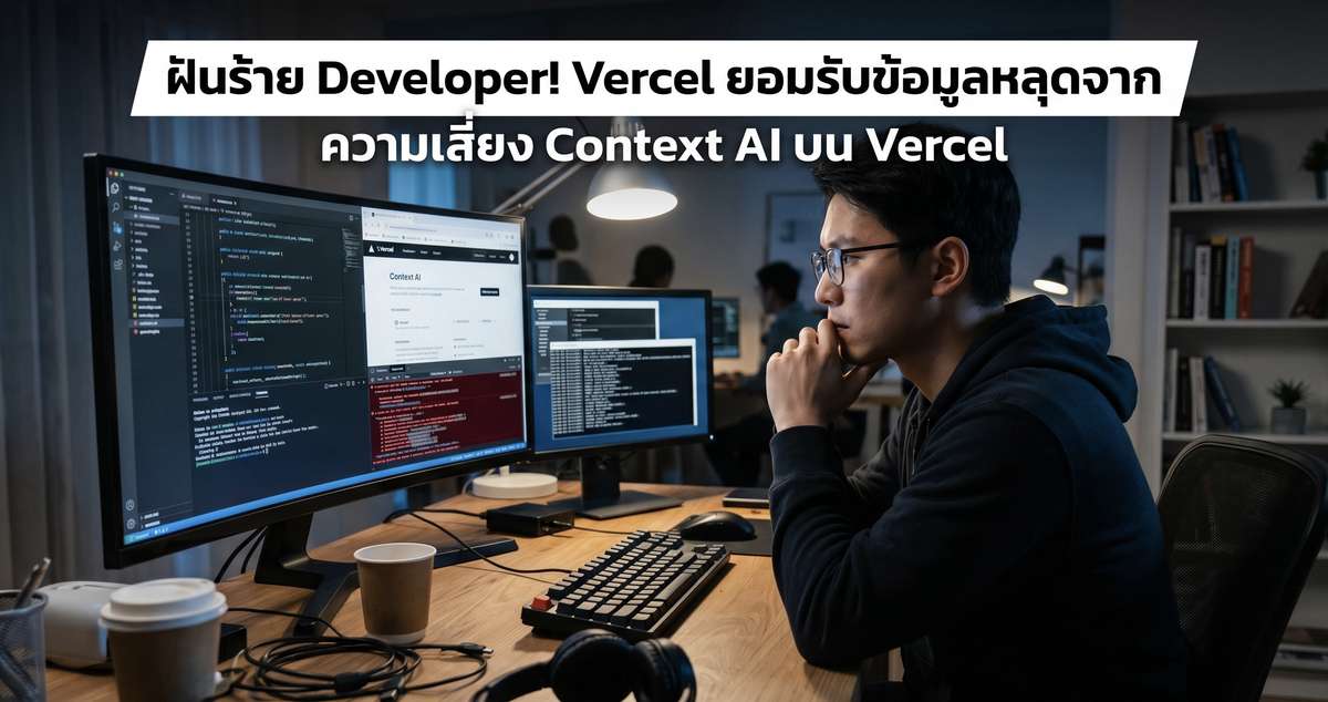ฝันร้าย Developer! Vercel ยอมรับข้อมูลหลุดจาก ความเสี่ยง Context AI บน Vercel